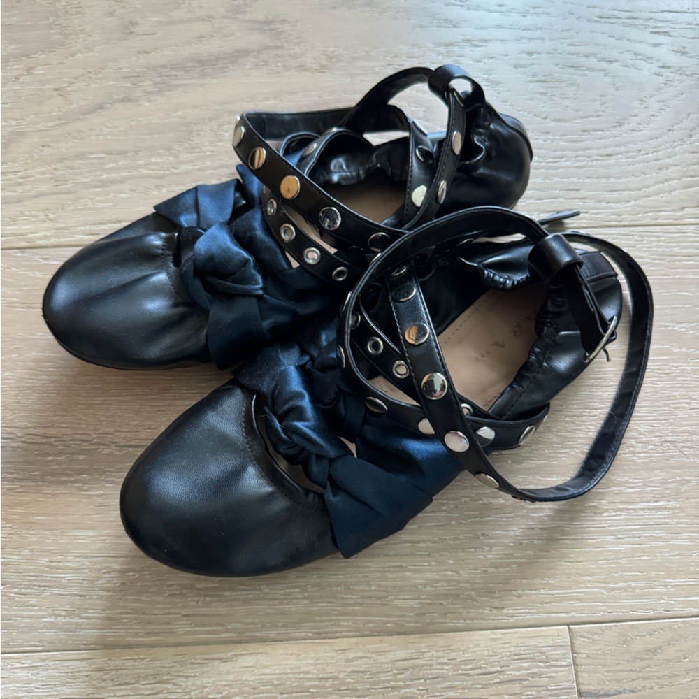 Zara ballet flats with stud details